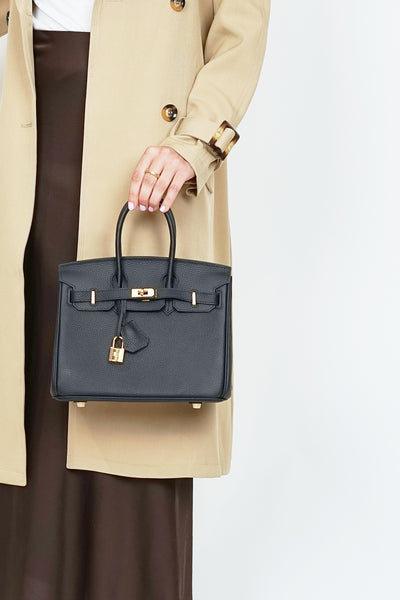 B30cm Togo Leather Bag  Black