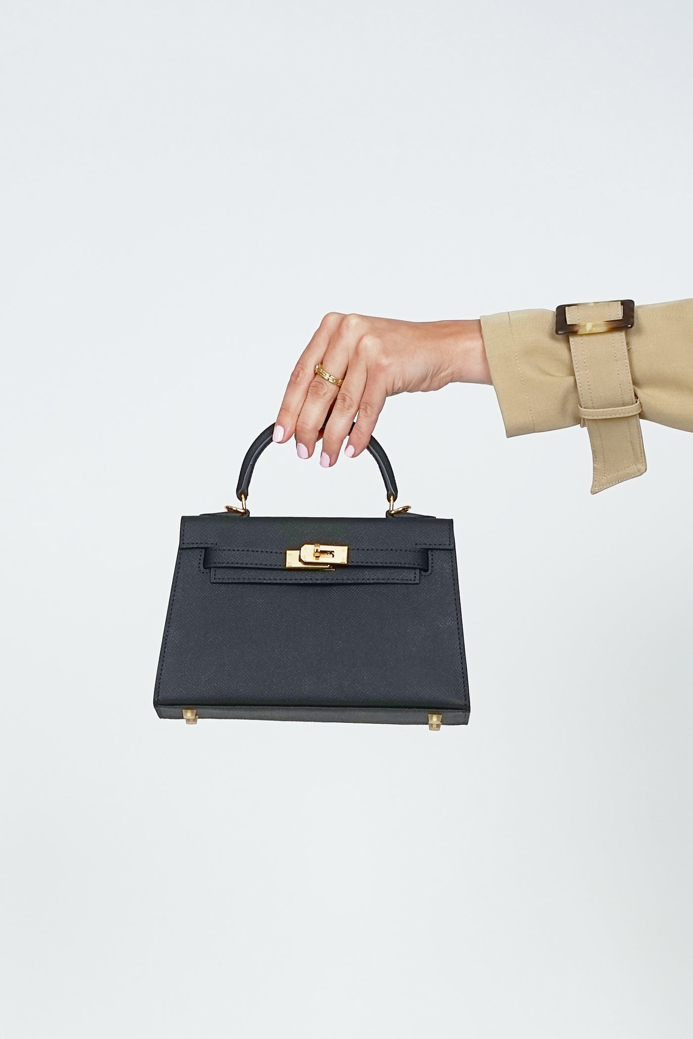 K22cm Kelly Bag Black
