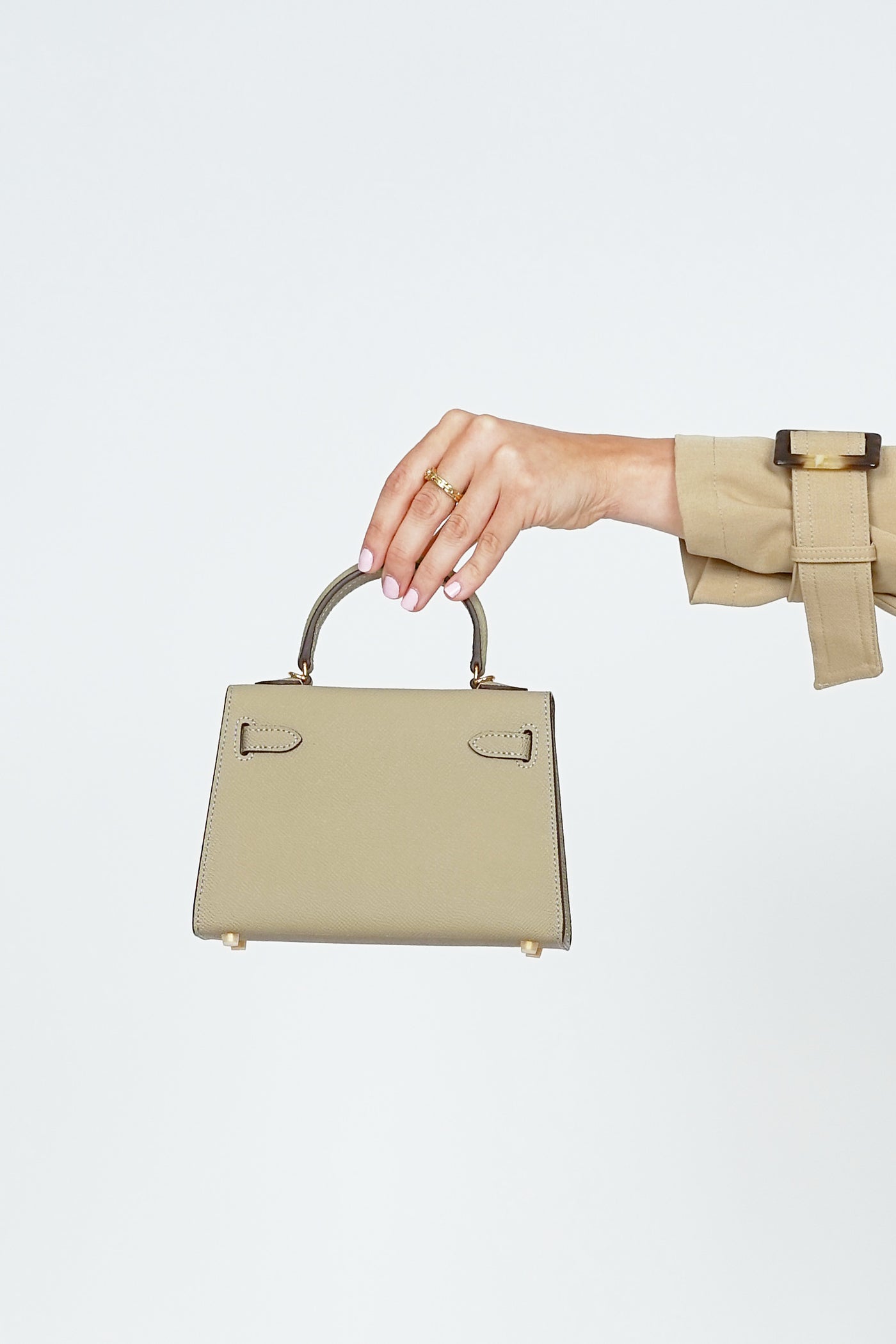 K19cm Kelly Bag Putty