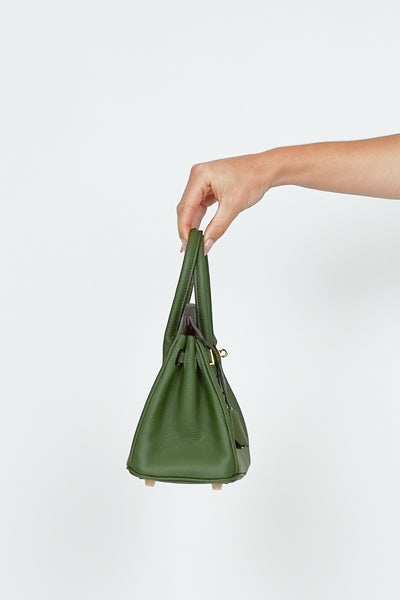 B25cm Togo Leather Bag Forrest Green