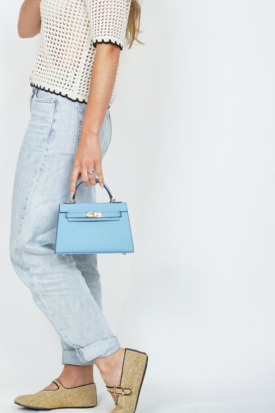 K22cm Kelly Bag Pale Blue
