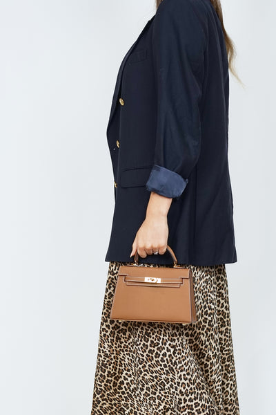 K22cm Kelly Bag Chocolate
