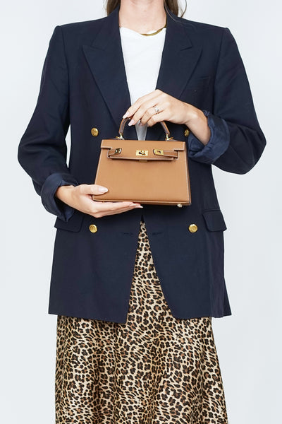 K22cm Kelly Bag Chocolate