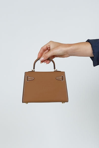 K19cm Kelly Bag Chocolate