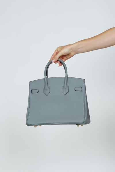 B30cm Togo Leather Bag Pale Blue