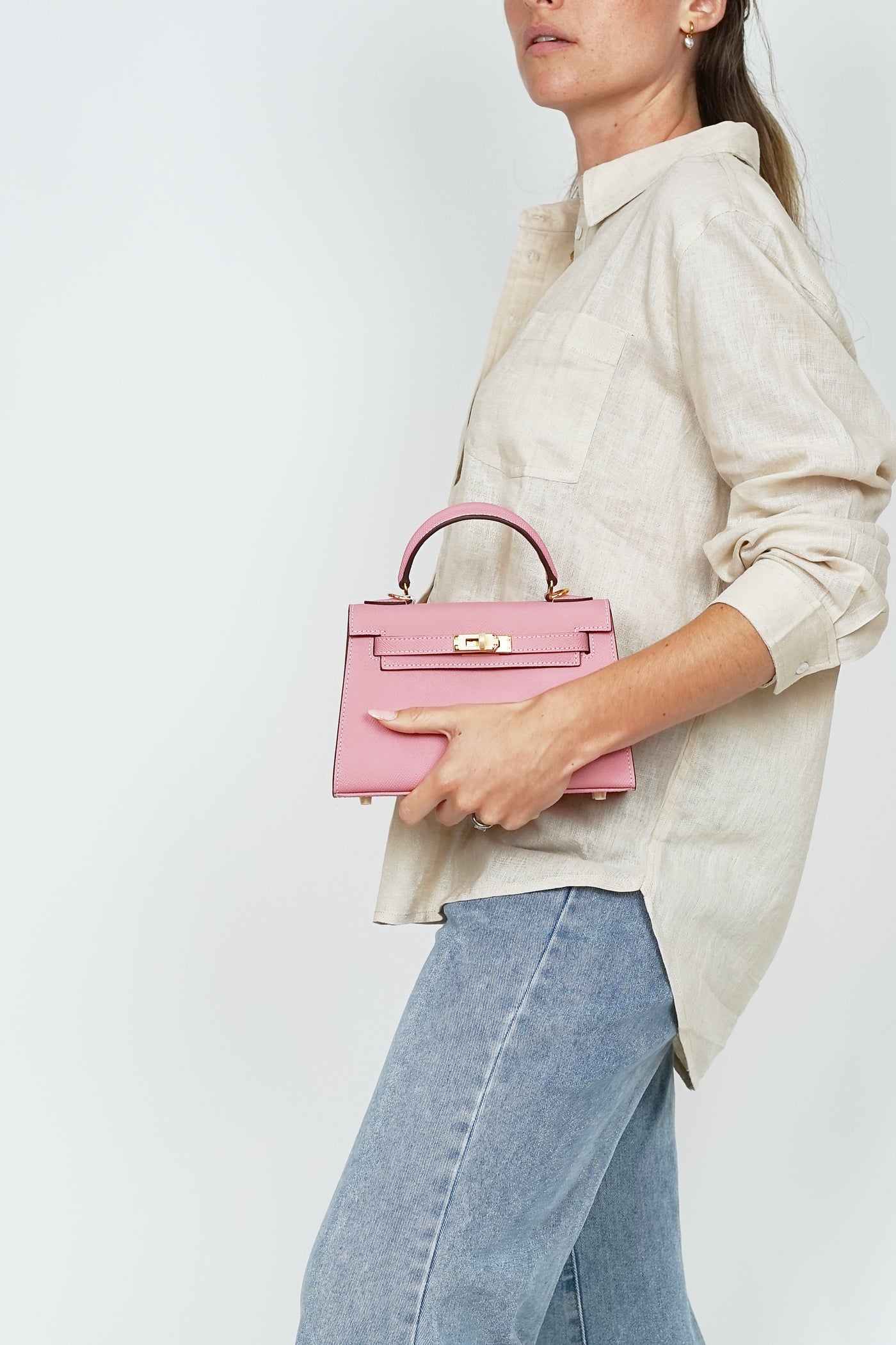 K19cm Kelly Bag Pink