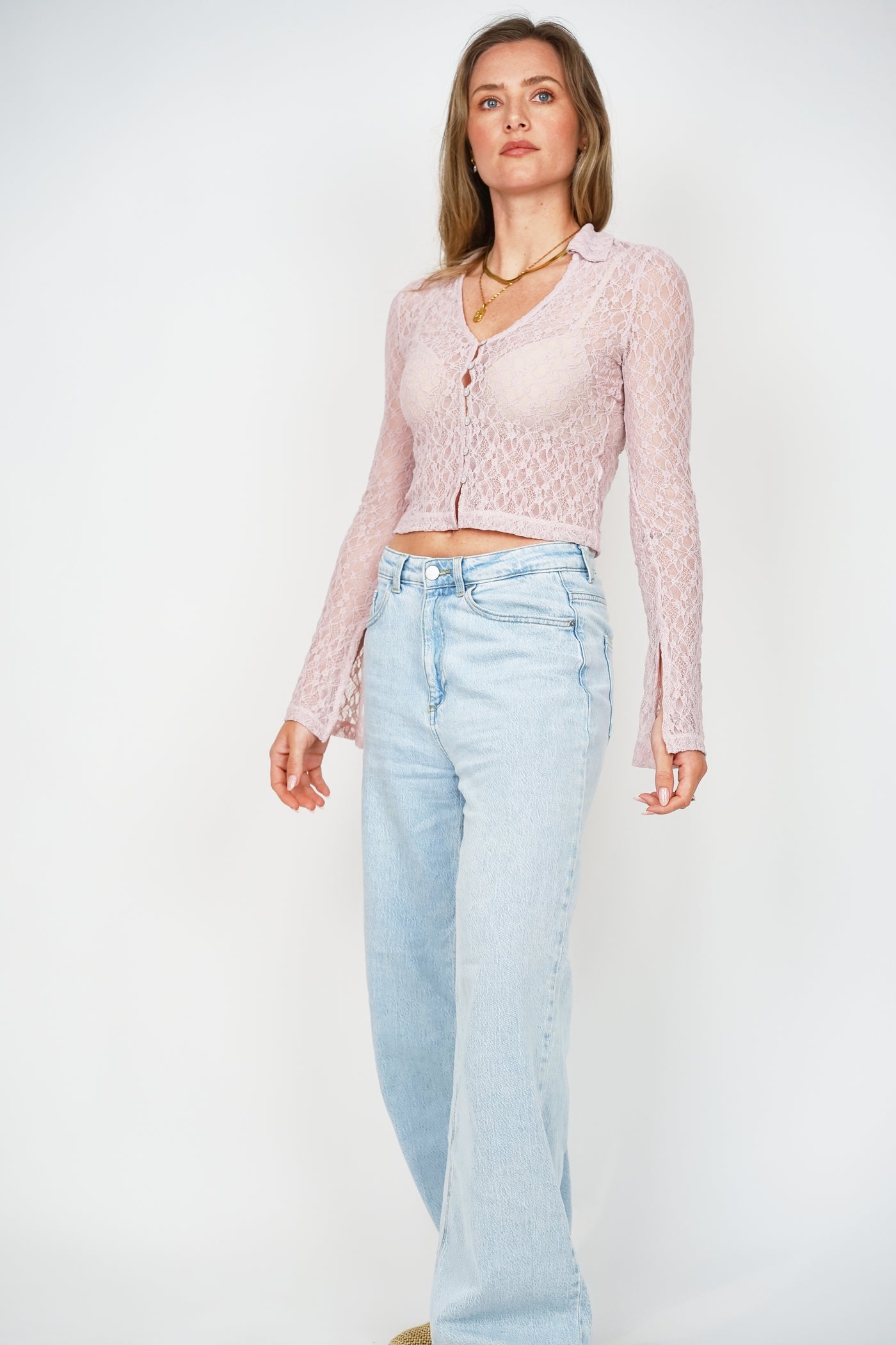Pulse Lace Top Blush