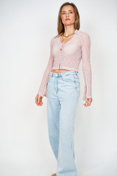 Pulse Lace Top Blush