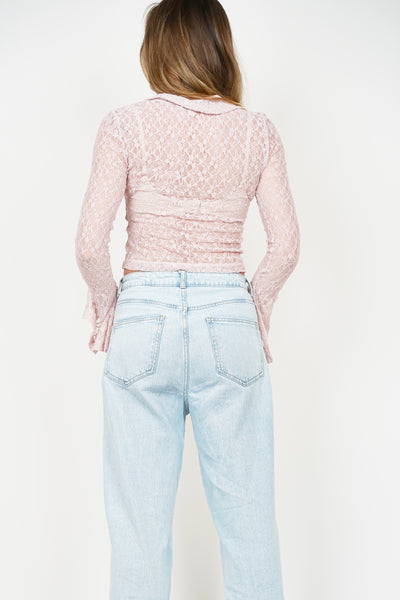 Pulse Lace Top Blush