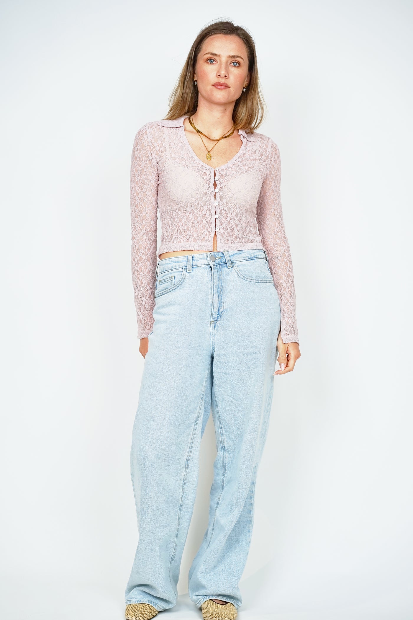 Pulse Lace Top Blush