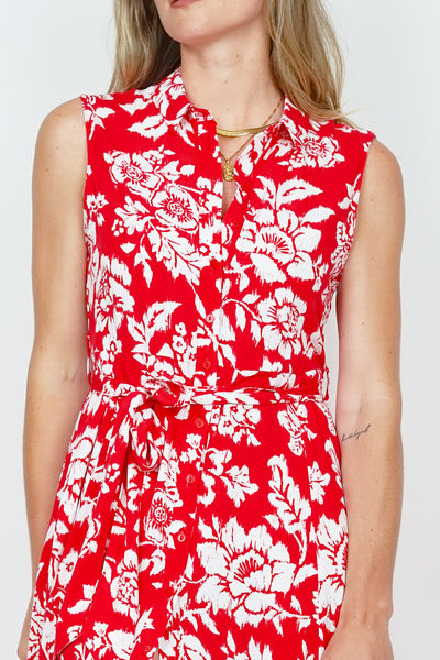 Goa Sleeveless Shirt Dress Fuchsia