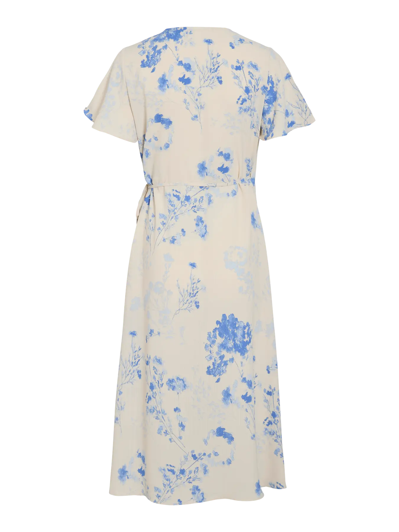 Linen Wrap Dress Floral