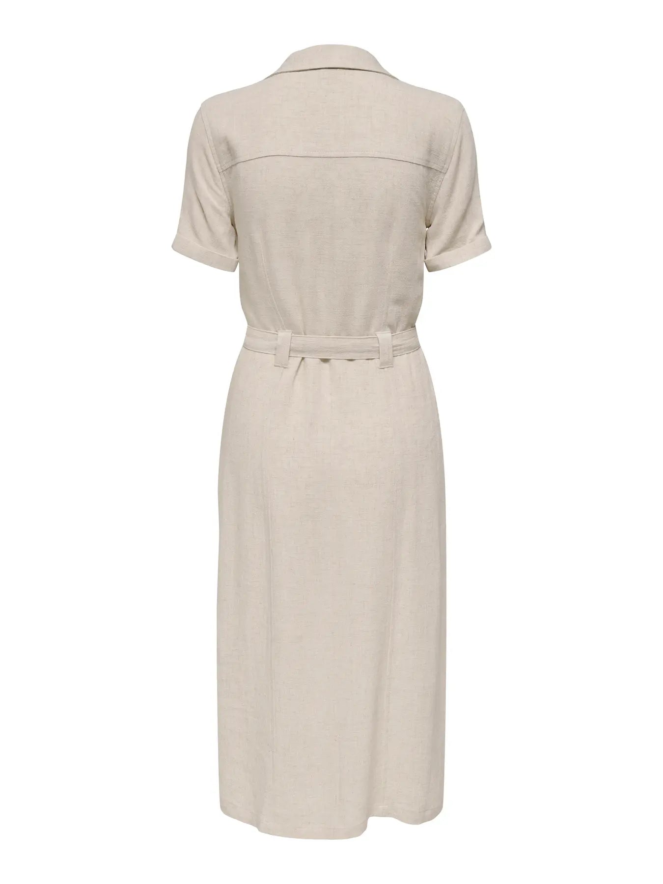 Linen shirt dress beige