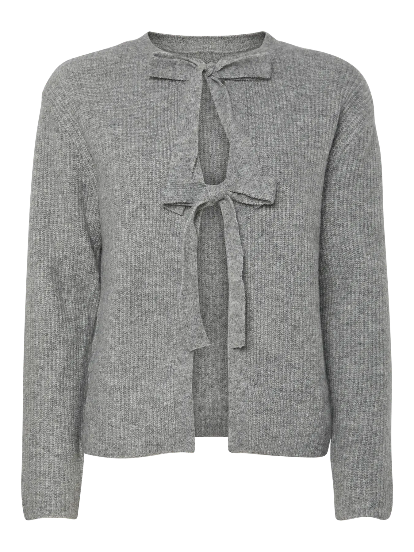 Bow Front Cardigan Grey