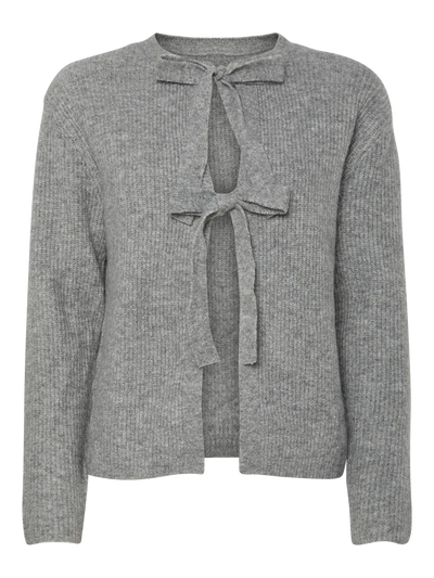 Bow Front Cardigan Grey