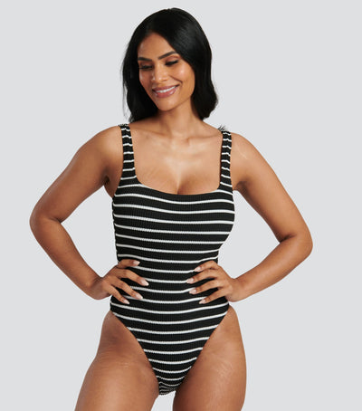 Crinkle Swimsuit Stripe