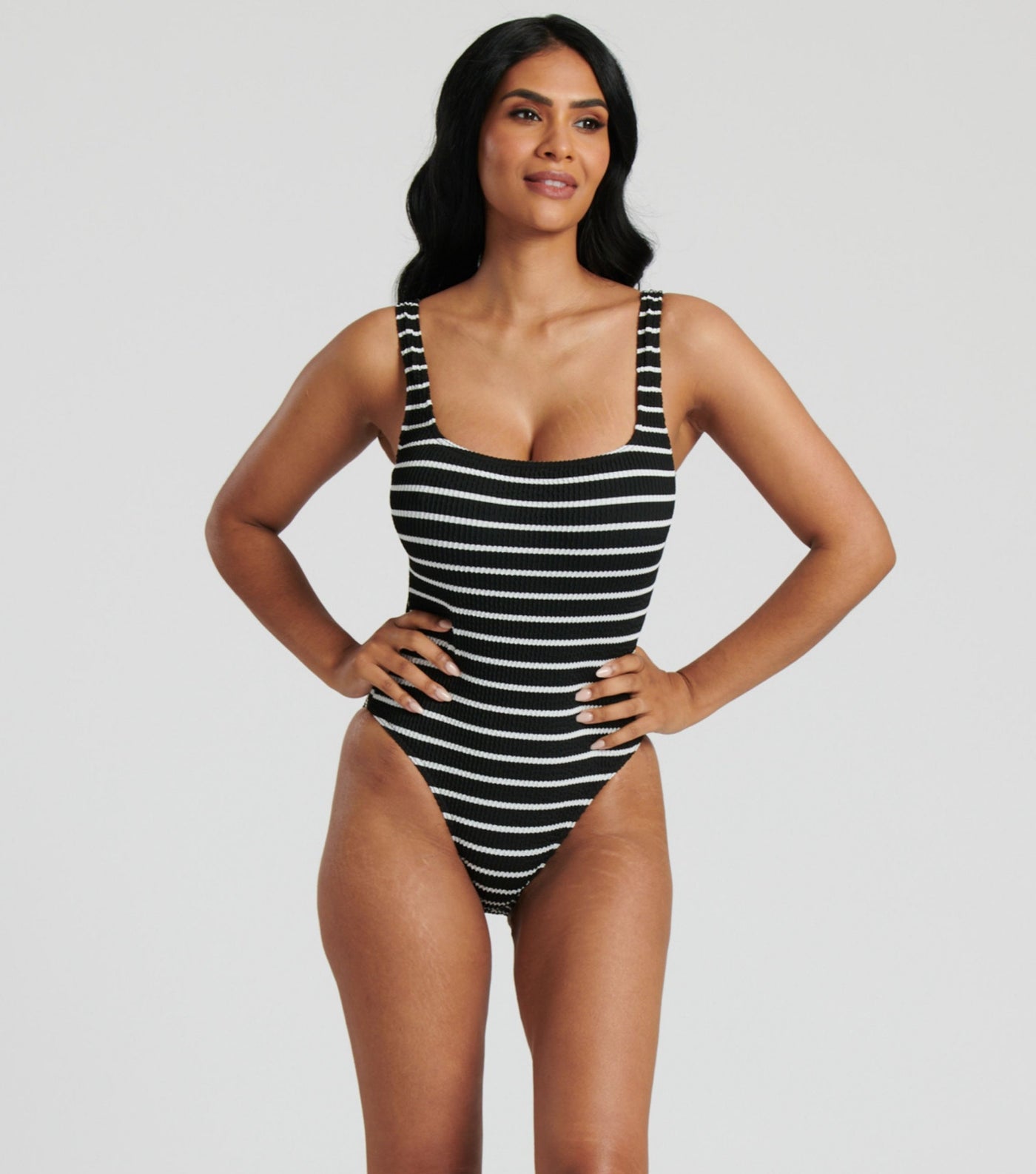 Crinkle Swimsuit Stripe