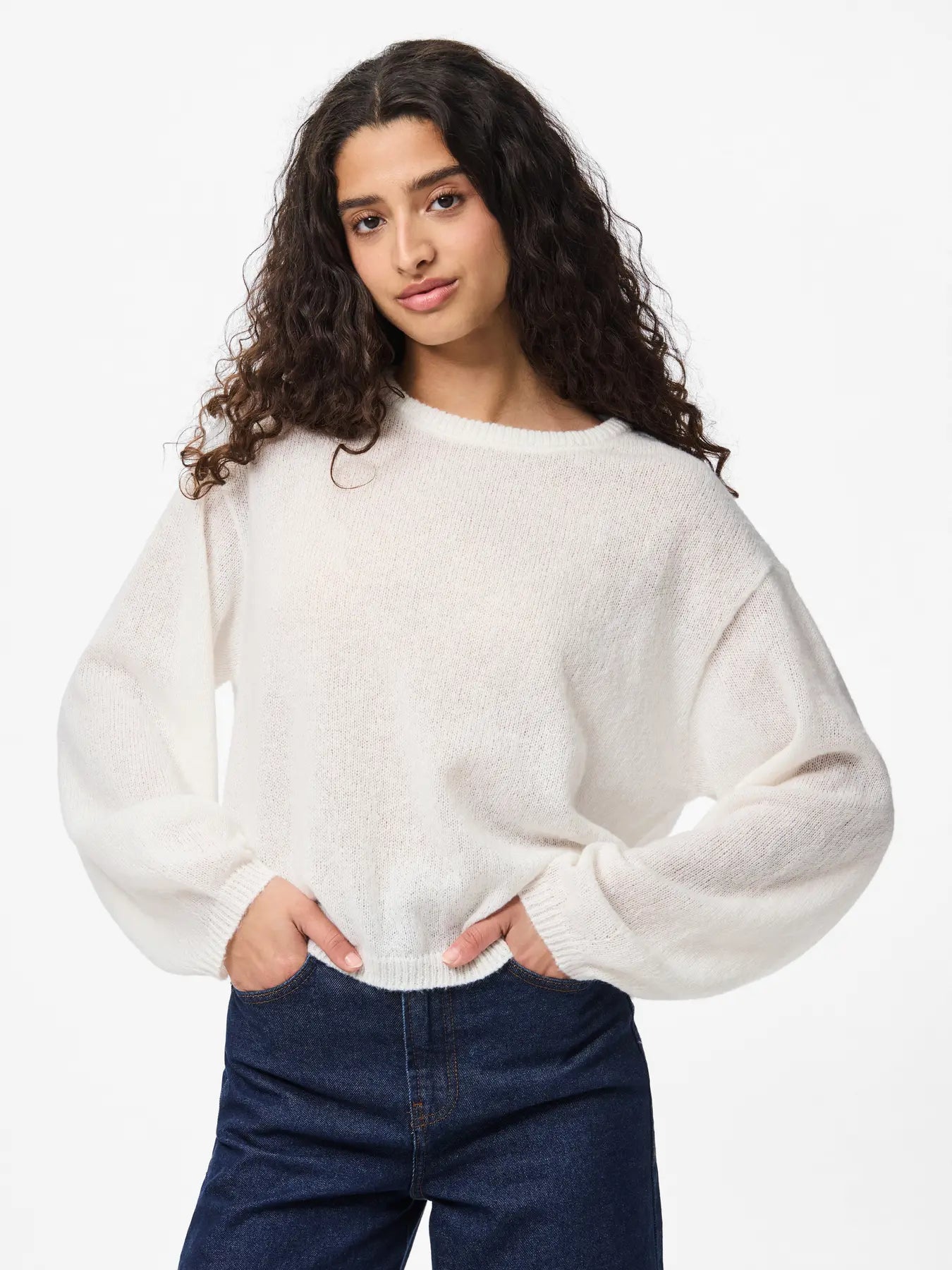Ida Crew Neck Jumper White