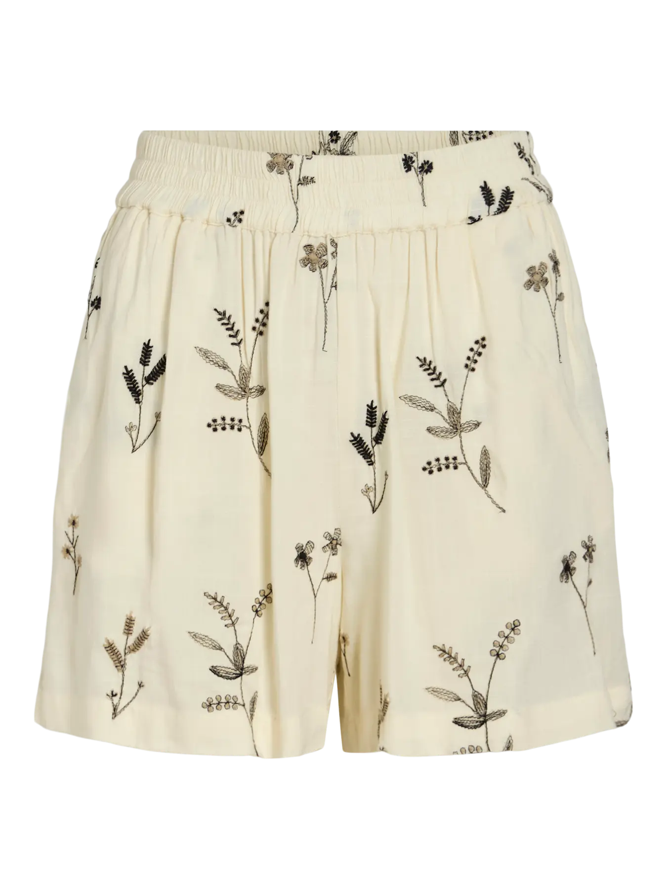 Leaf Embroidered Shorts