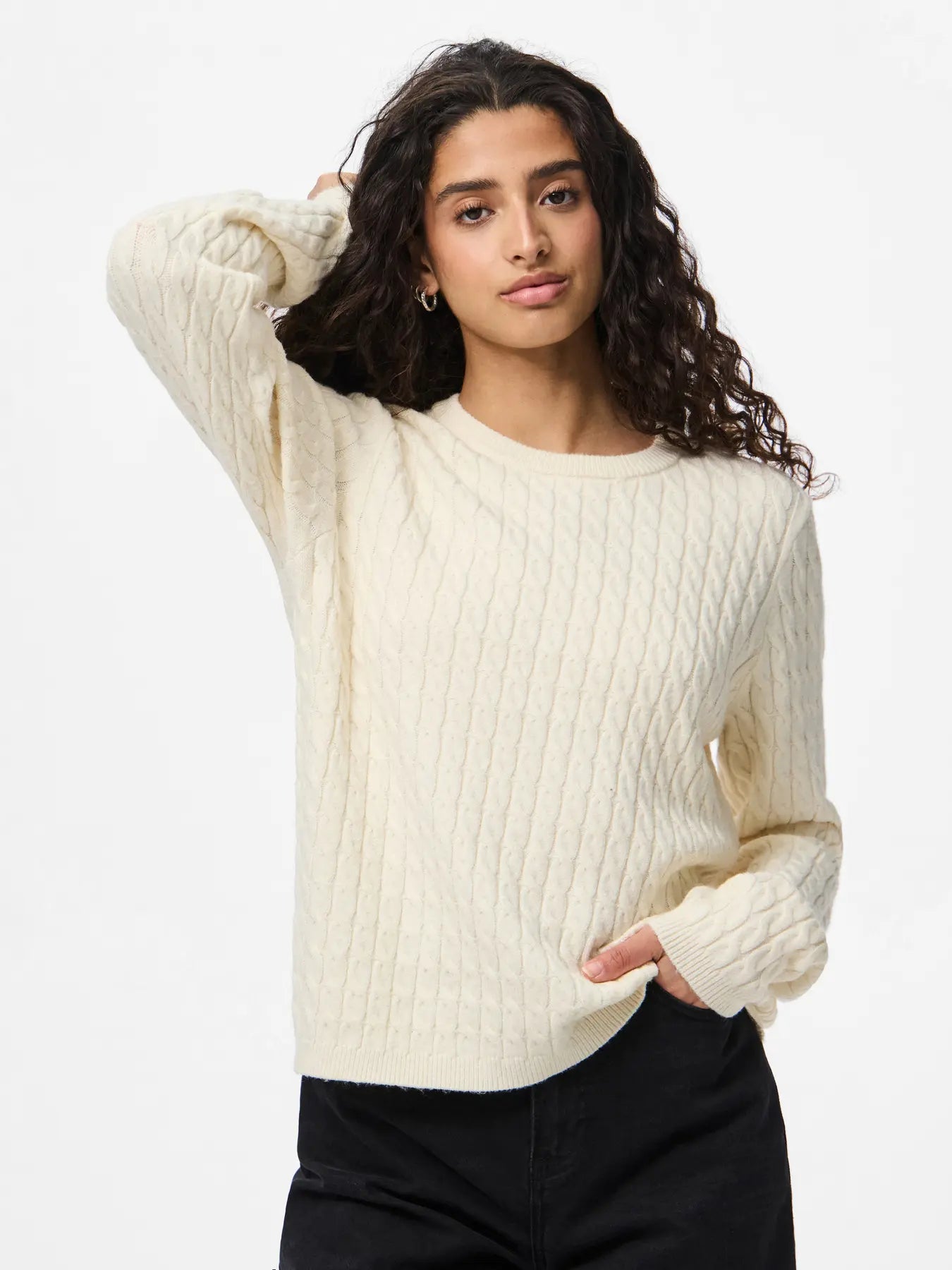 Soft Rope Knit Jumper White