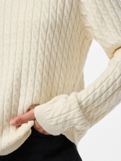 Soft Rope Knit Jumper White