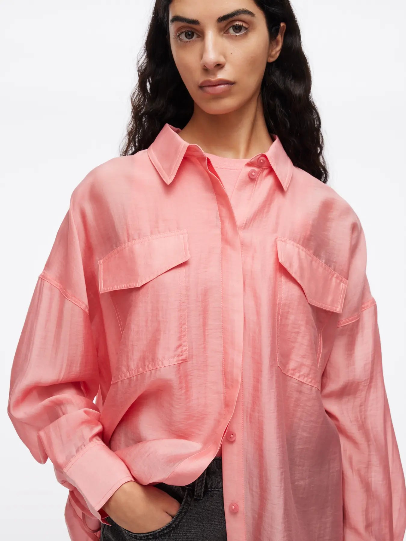Elevated Coral Blouse