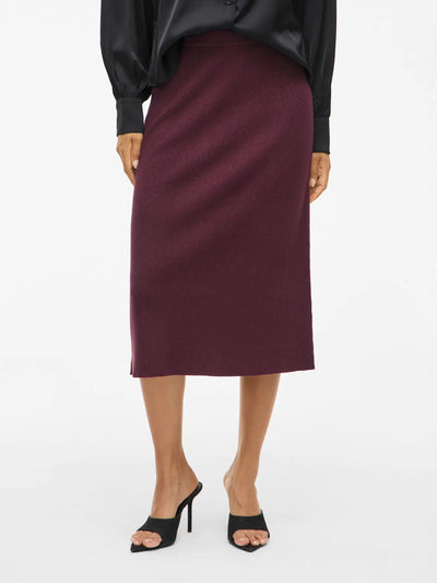 Kate Knitted Skirt Claret