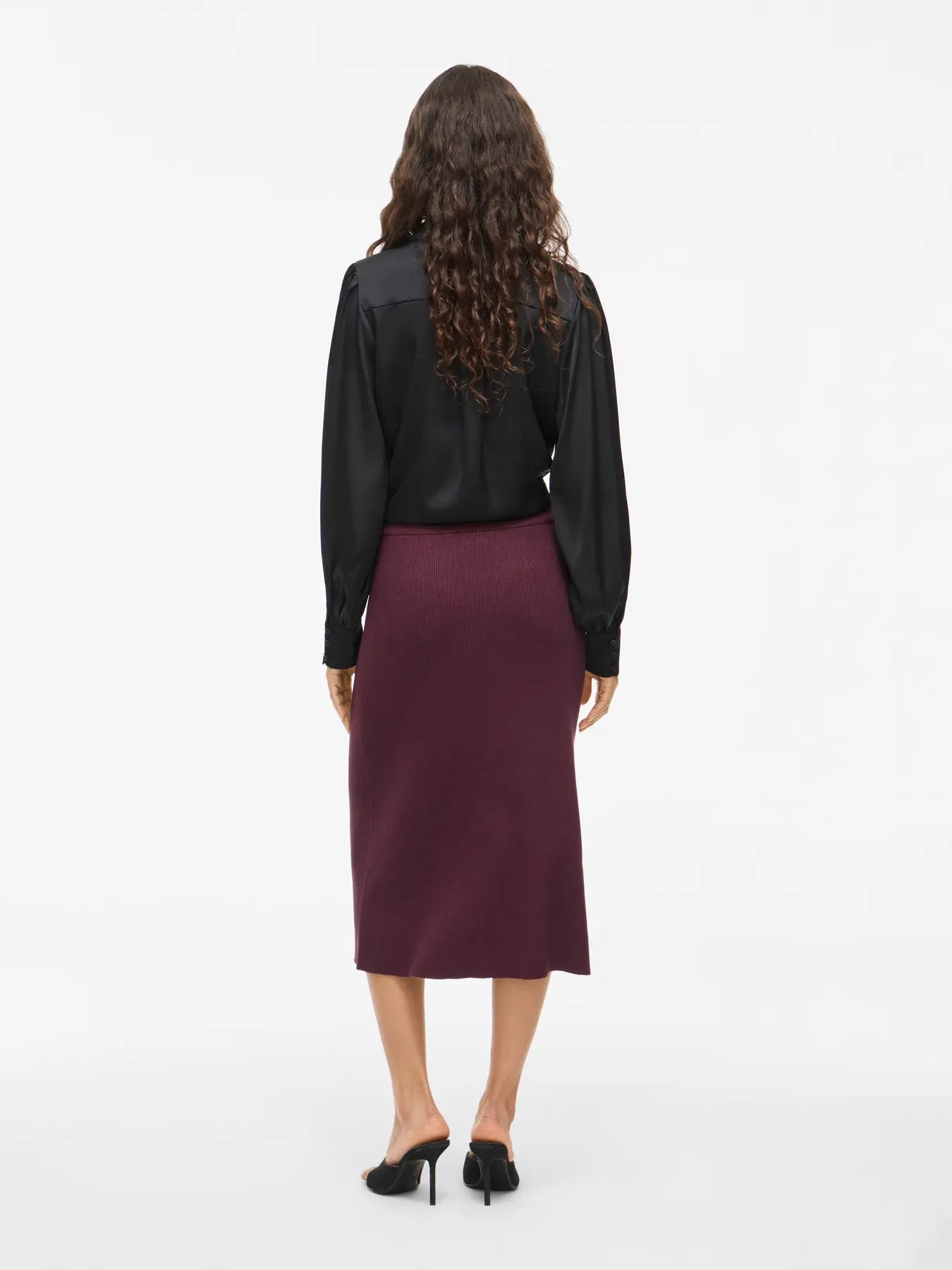 Kate Knitted Skirt Claret
