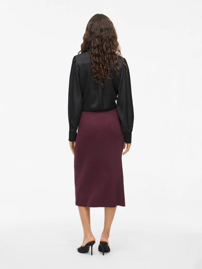Kate Knitted Skirt Claret